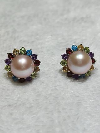 Conjunto Plata 925 Perlas Edison Peach