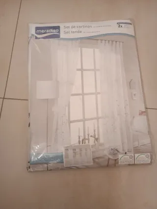 Cortinas Meradiso Blancas Poliéster