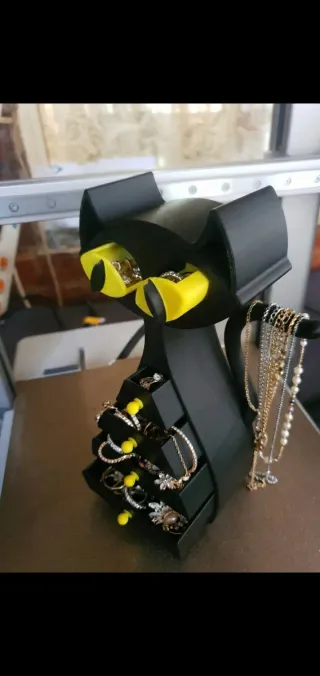 Joyero Gato Negro 3D – Organizador Original