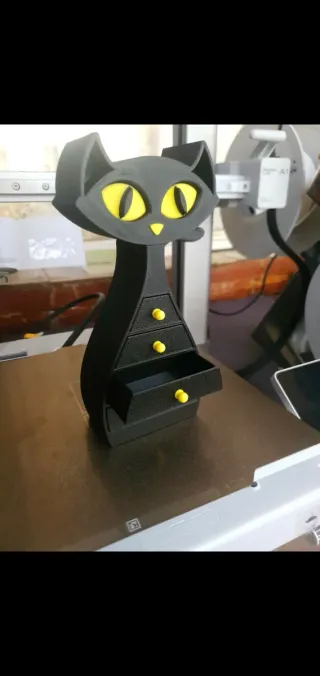 Joyero Gato Negro 3D – Organizador Original