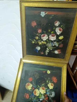 2 Cuadros Florales Vintage