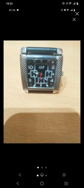 Reloj J.H.B. Quartz Negro y Plateado