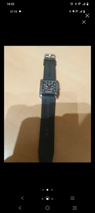 Reloj J.H.B. Quartz Negro y Plateado