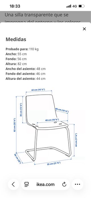Sedie Tobías trasparenti e viola