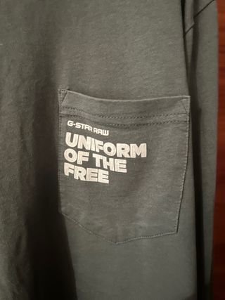 Camiseta G-Star manga larga verde militar Talla L