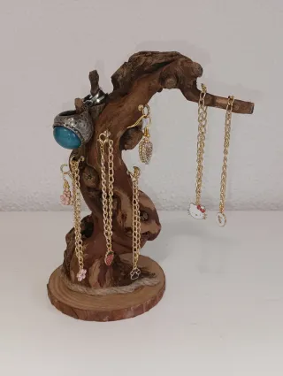 Joyero de madera de cepa de vid, porta joyas.