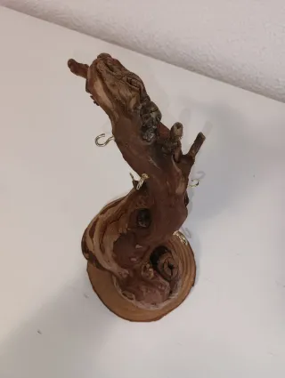 Joyero de madera de cepa de vid, porta joyas.