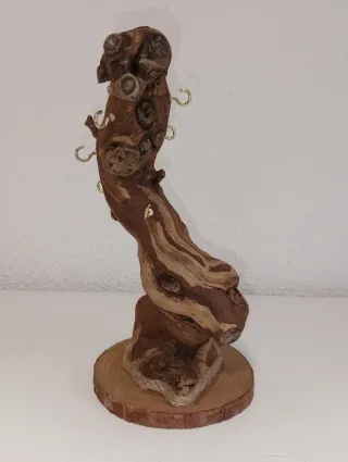 Joyero de madera de cepa de vid, porta joyas.