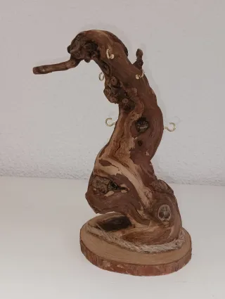 Joyero de madera de cepa de vid, porta joyas.