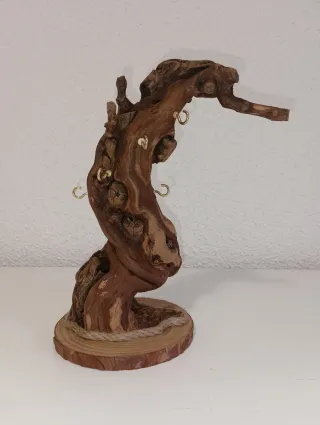 Joyero de madera de cepa de vid, porta joyas.