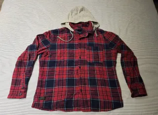 Camisa de cuadros con capucha Pull&Bear