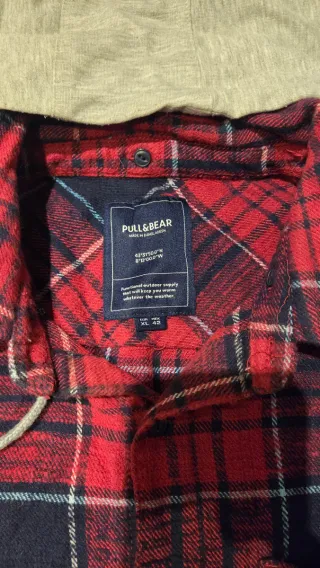 Camisa de cuadros con capucha Pull&Bear