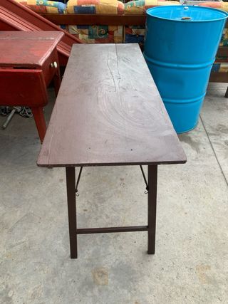 Mesa plegable antigua madera