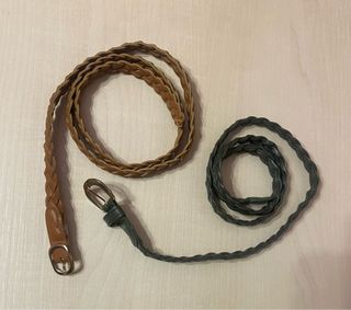 Cinture intrecciate da donna (marrone, verde)