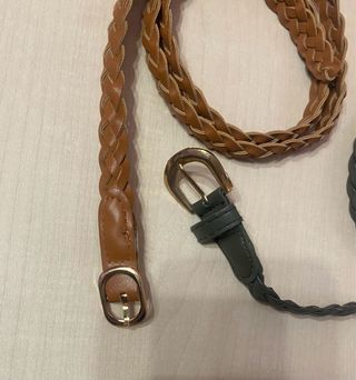 Cinture intrecciate da donna (marrone, verde)