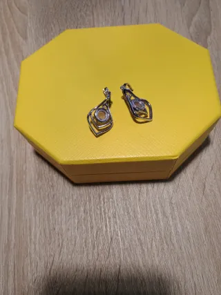 Pendientes Plata Cuarzo Rosa