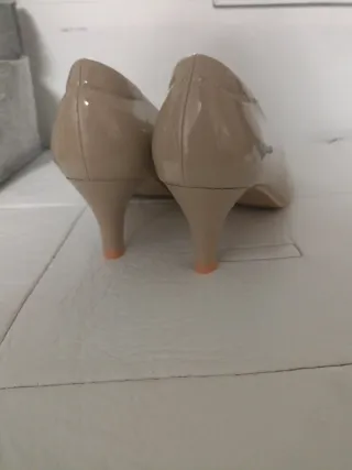 Zapatos tacón bajo punta redonda T37