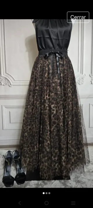 Falda Tul Leopardo