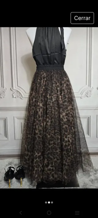 Falda Tul Leopardo