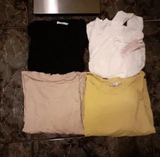 Lote 4 Camisetas Manga Larga Mango Talla M