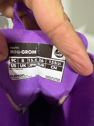 Botas Snowboard Niños Burton Mini Grom Talla 26