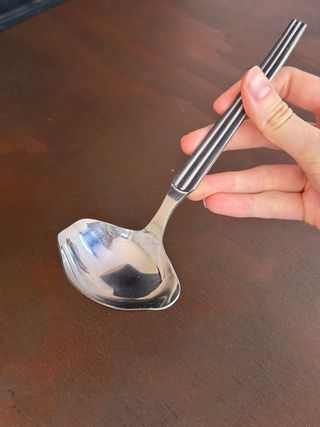 Pequeño juego cubiertos vintage acero inoxidable