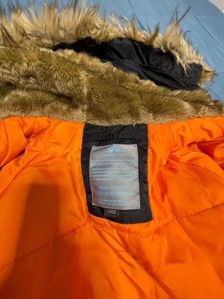 Parka Alpha Industries Talla L Negra