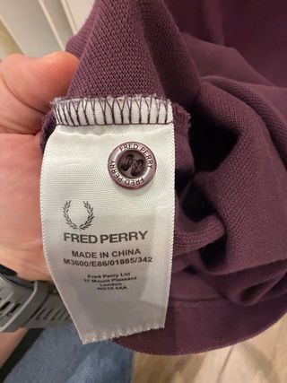 Polo Fred Perry Burdeos/Morado Talla L