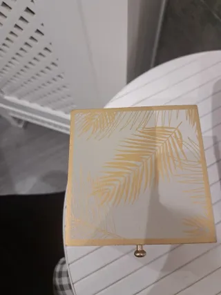 Cajita de madera decorada dorada y gris