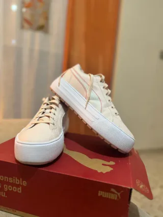 Deportivas Puma Beige y Rosa Mujer