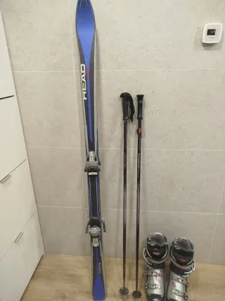 Esquís Head 170cm, Bastones y Botas Talla 29.5