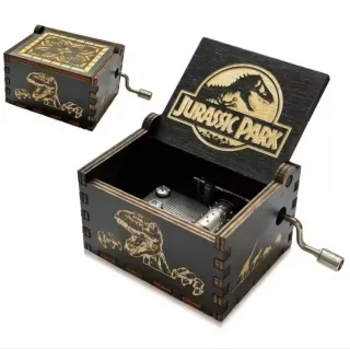 Lote Jurassic Park: Caja Música, Monedas y figura