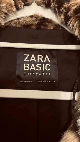 Abrigo pelo sintético Zara animal print