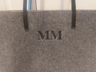 Bolso Zara Gris Iniciales MM