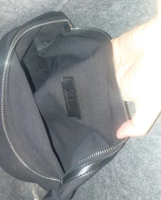 Bolso Zara Gris Iniciales MM