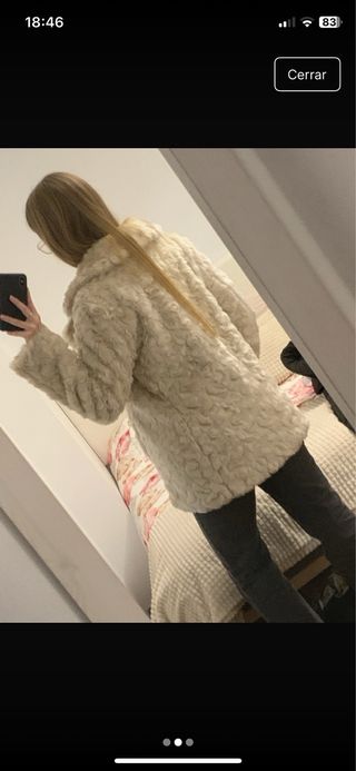 Abrigo de pelo beige