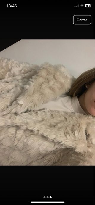 Abrigo de pelo beige