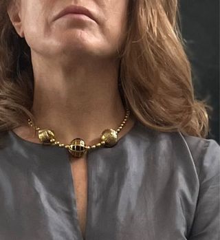 Collar LERITZ vintage dorado y esmaltado