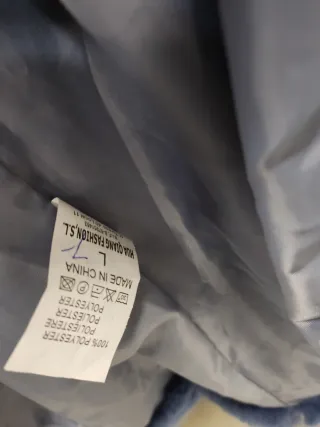 Abrigo azul de pelo sintético