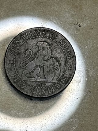 Moneda antigua 1870