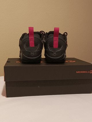 Zapatillas Merrell Trekking Mujer Negras Rojas
