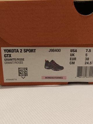 Zapatillas Merrell Trekking Mujer Negras Rojas