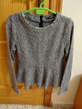 Blusa SHEIN Tweed Peplum