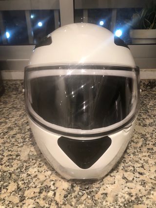 Casco de moto integral blanco