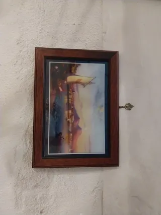 Tris Stampe Napoli Antica con Cornice Legno