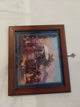 Tris Stampe Napoli Antica con Cornice Legno