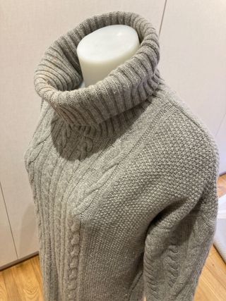 Vestido Massimo Dutti punto trenzado lana