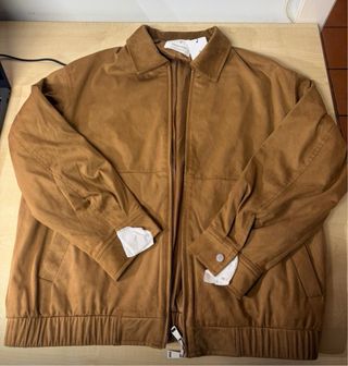 Chaqueta Stradivarius ante marrón