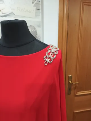 Vestido Alta Costura Madrina Rojo