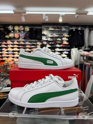 Zapatillas Puma Smash L Blancas y Verdes